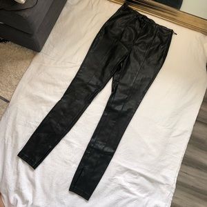 Topshop TALL Leather Leggings size 10 US
